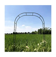 Slickblue 7'8'' Metal Garden Arch Trellis Adjustable Arbor Trellis for Climbing Plants & Garden Support