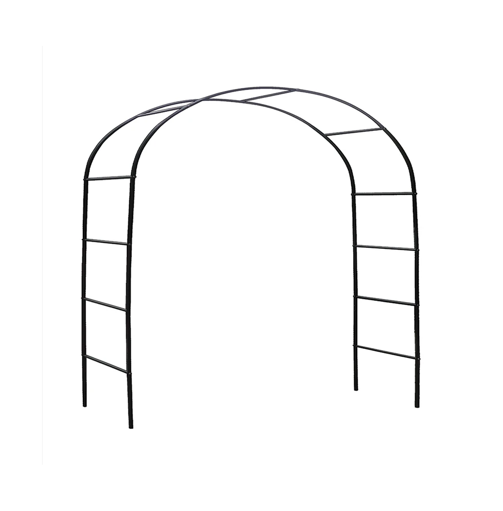 Slickblue 7'8'' Metal Garden Arch Trellis Adjustable Arbor Trellis for Climbing Plants & Garden Support