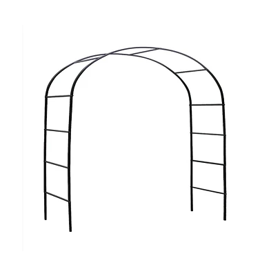 Slickblue 7'8'' Metal Garden Arch Trellis Adjustable Arbor Trellis for Climbing Plants & Garden Support