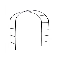 Slickblue 7'8'' Metal Garden Arch Trellis Adjustable Arbor Trellis for Climbing Plants & Garden Support