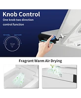 Lalahoo Luxury Smart Toilet with Built in Tank, Warm Water Sprayer and Dryer, Foot Sensor Operation, Built-in aromatherapy system, Heated Bidet Seat a