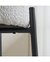 Set of 2 Round 24" Tall Bar Stools for Kitchen Counter or Home Bar