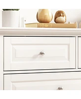 Homsee 9-Drawer Gray Wood Dresser Bedroom Storage Cabinet Modern Style
