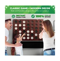 Swooc Wall Mounted Giant 4 In A Row - 60% Quieter - Jumbo Size - Modern Design - Wall Games - Game Room Games - Basement Decor