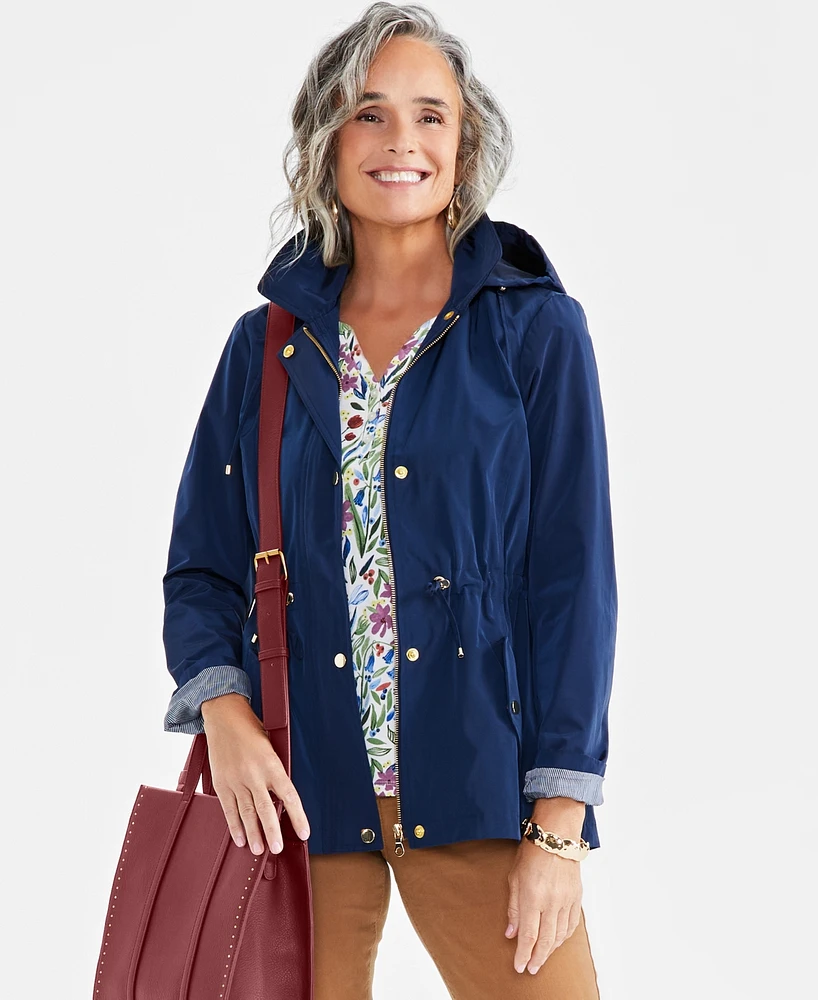 Style & Co Women's Hooded Anorak, Pp-4X