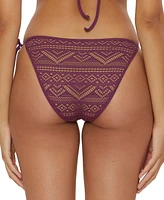 Becca Women's Color Play Crochet Sie-Tie Bikini Bottoms