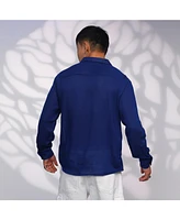 Men's Indigo Blue Solid Woven Shirt