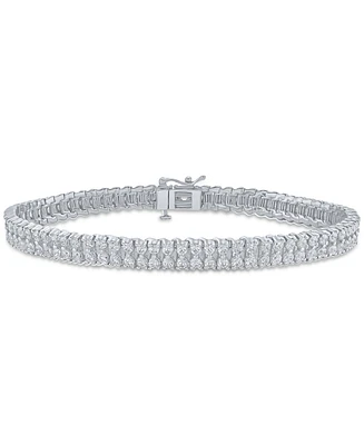 Diamond Double Row Tennis Bracelet (5 ct. t.w.) in 14k White Gold