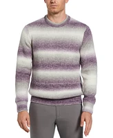 Perry Ellis Men's Ombre Fuzzy Yarn Long Sleeve Crewneck Sweater