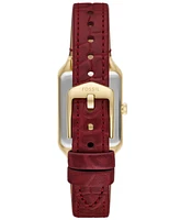 Fossil Women's Raquel Three-Hand Date Red Croco Leather Watch, 23mm