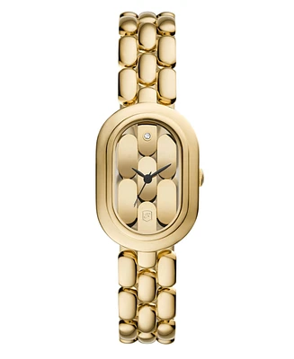 Fossil Women's Sloan Three-Hand Gold-Tone Stainless Steel Watch, 24mm