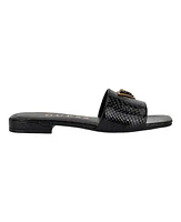 Guess Women's Tamsea One Band Square Toe Slide Flat Sandals