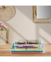 Sorbus 4 Piece Stackable Document & Paper Storage Box Set