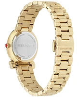 Ferragamo Women's Gancini Twisted Gold Ion Plated Stainless Bracelet Watch 28mm