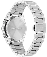 Ferragamo Men's Swiss Chronograph Vega Stainless Steel Bracelet Watch 42mm