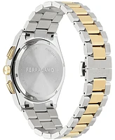 Ferragamo Men's Swiss Chronograph Vega Two-Tone Stainless Steel Bracelet Watch 42mm