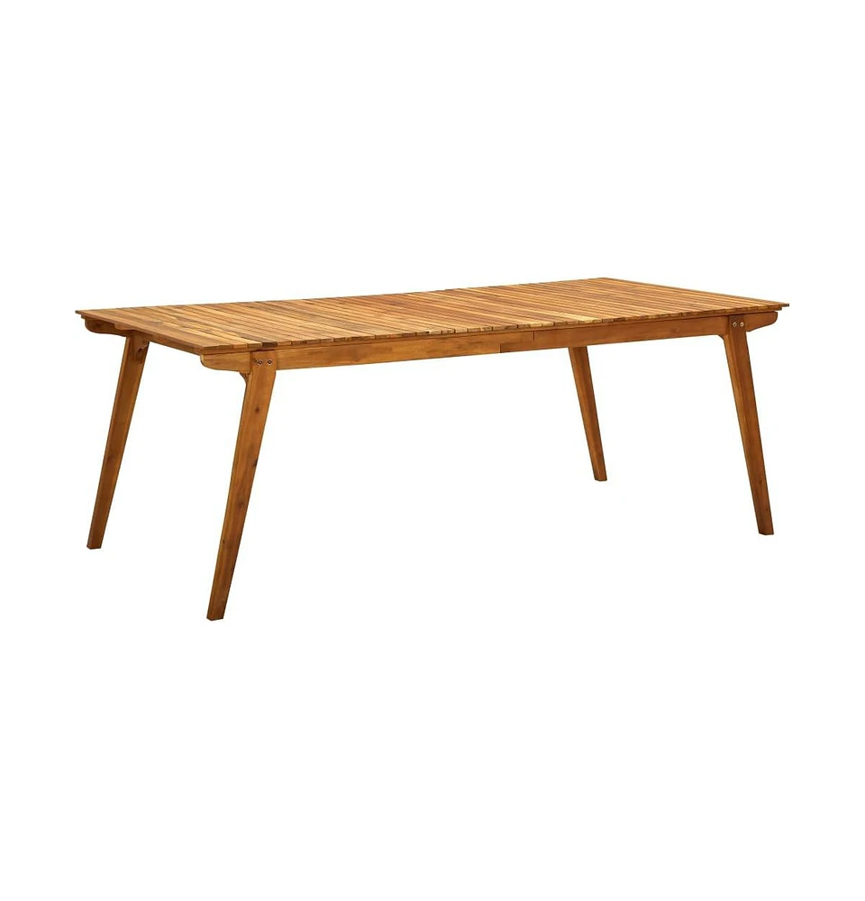 vidaXL Patio Table 79.3"x39.4"x29.5" Solid Acacia Wood