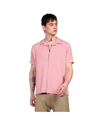 Men's Blush Pink Ruched Shirt