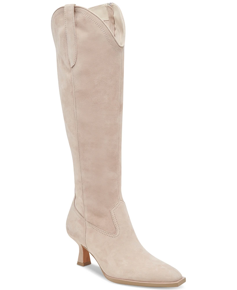 Dolce Vita Women's Ariana Tall Western Kitten-Heel Boots