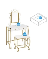 Slickblue Vanity Mirror Table Set for Elegant Makeup and Grooming Spaces