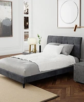 Hillsdale 45" Wood Blakely Button Tufted Upholstered Platform Queen Bed