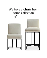 Maison Boucle Set of 2 Fabric Armless Counter Height Stools,25" stools-Maison
