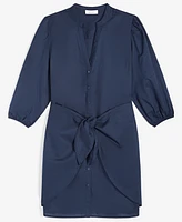 On 34th Women's Cotton Tie-Front Shirtdress, Created for Macy's