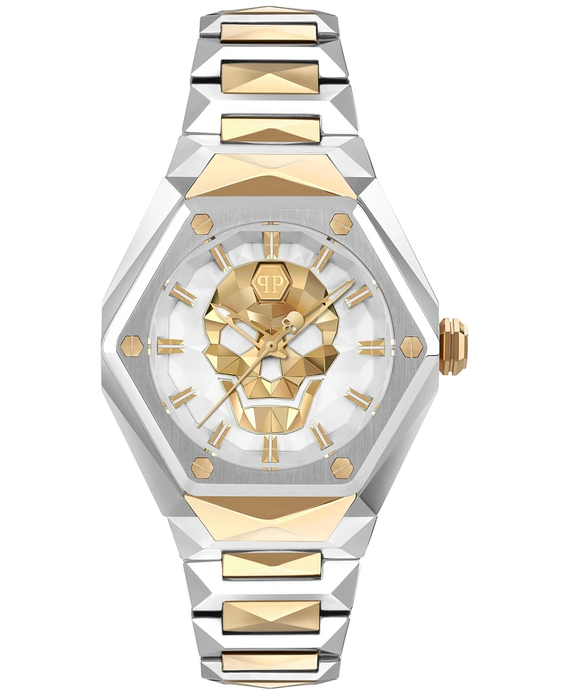 Philipp Plein Women's Skull Spikes Two-Tone Stainless Steel Bracelet Watch 40mm