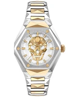 Philipp Plein Women's Skull Spikes Two-Tone Stainless Steel Bracelet Watch 40mm