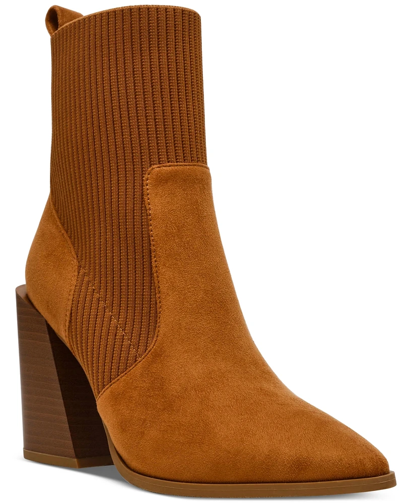 Wild Pair Trinityy Pointed-Toe Pull-On Knit Dress Booties, Created for Macy's