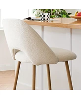 Maison Boucle 26 Inch Boucle Counter Stool Set Of 2 with Metal Legs-Maison Boucle