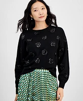 On 34th Women's Sequinned-Pattern Sweater, Exclusively at Macy's