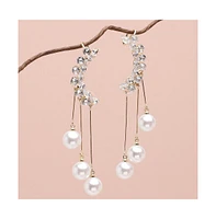 Sohi Women's Snowball Drop Earrings