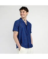 Campus Sutra Men's Indigo Blue Mandala Shirt