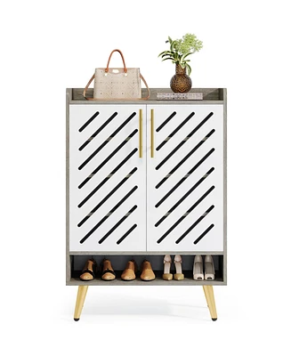 Tribesigns Shoe Cabinet with Doors, 6