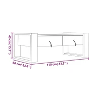 vidaXL Coffee Table 43.3"x23.6"x15.7" Solid Teak Wood