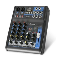 Pyle 4-Channel Bluetooth Pro Audio Dj Sound Mixer