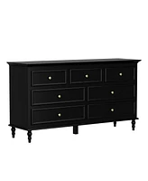 Homsee Classic Style 7-Drawer White Mdf Chest of Drawers 29.6 in. H x 55.2 in. W x 15.7 in. D