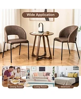 Costway Dining Chair Set of with High-density Sponge Cushion Sturdy X-shaped Frame