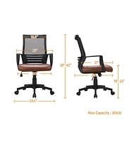 Yaheetech Home Office Desk Chair Mid Back Computer Chair