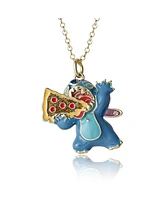 Disney Stitch Pizza Blue Enamel Character Pendant