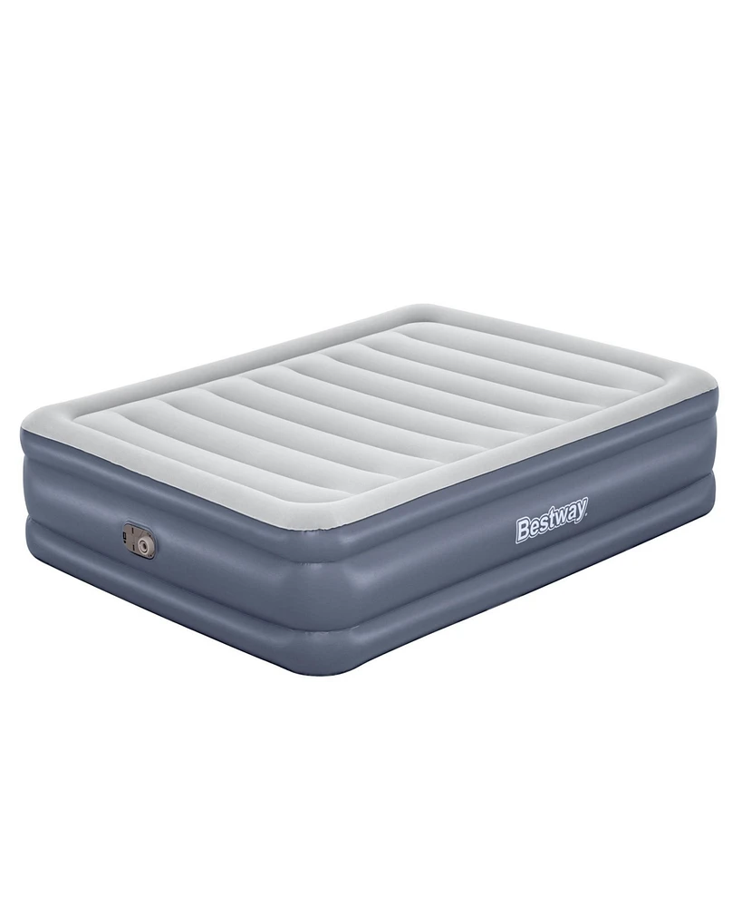 Bestway Tritech Air Mattress w/ Built-in Ac Pump & Antimicrobial Coating, Queen