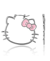 Hello Kitty Sanrio Outline Silhouette Hoop Earrings