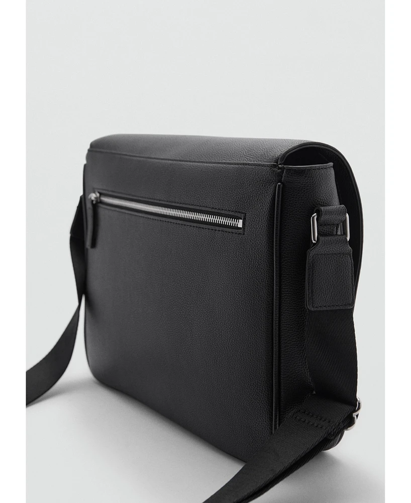 Mango Men's Leather-Effect Shoulder Bag