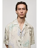 Mango Men's Flowy Floral Print Shirt