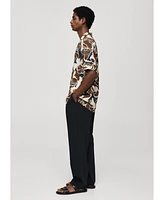 Mango Men's Flowy Printed Shirt