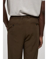 Mango Men's Pleated Flowy Pants