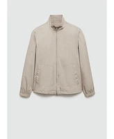 Mango Men's Zip-Up Lyocell Jacket