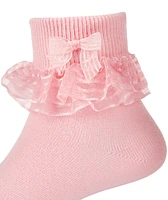 Trimfit 3-Pack Decorative Socks, Little Girls & Big