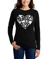 La Pop Art Women's Halloween Heart Long Sleeve T-Shirt